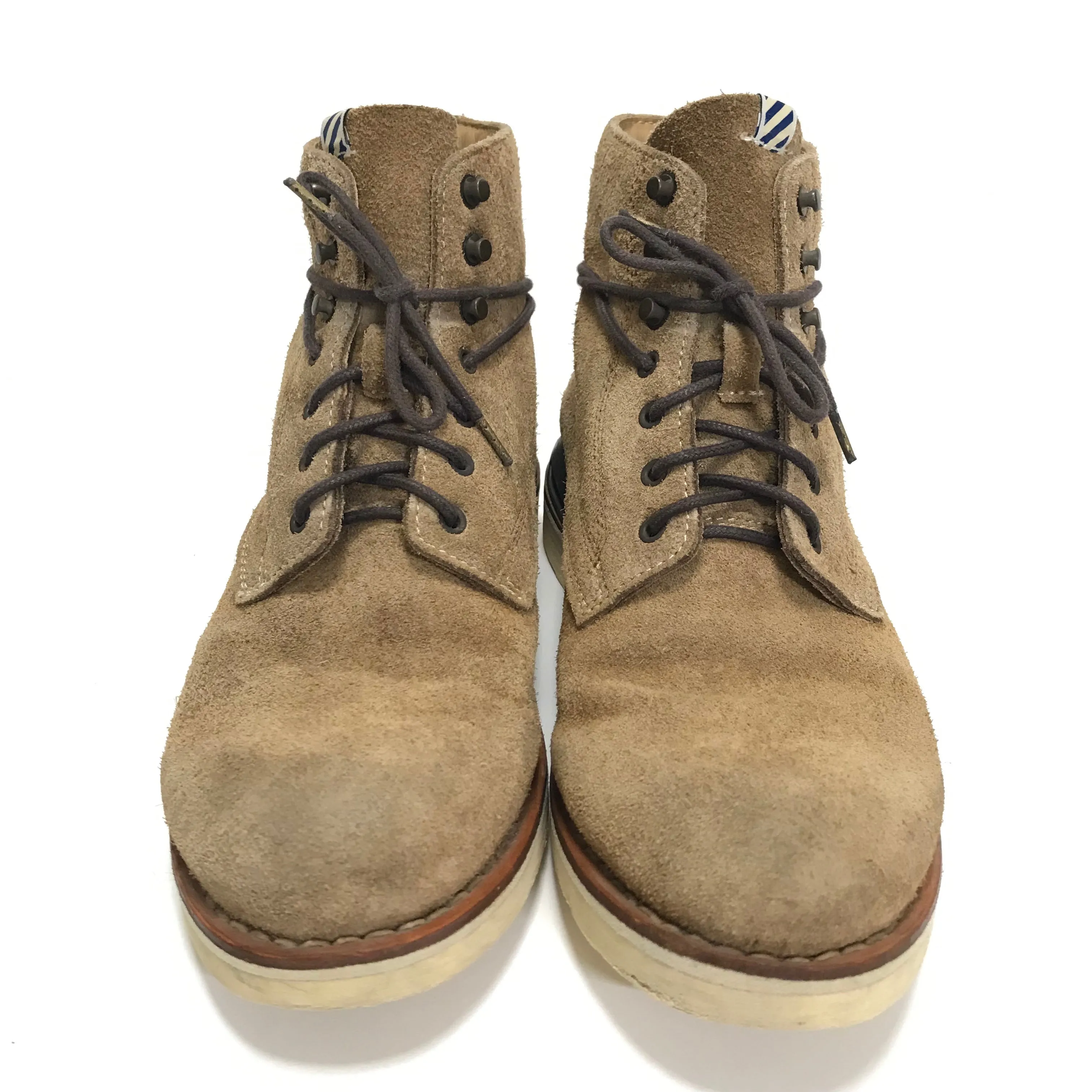 [8.5] Visvim Virgil Boots Folk Suede Lt Brown
