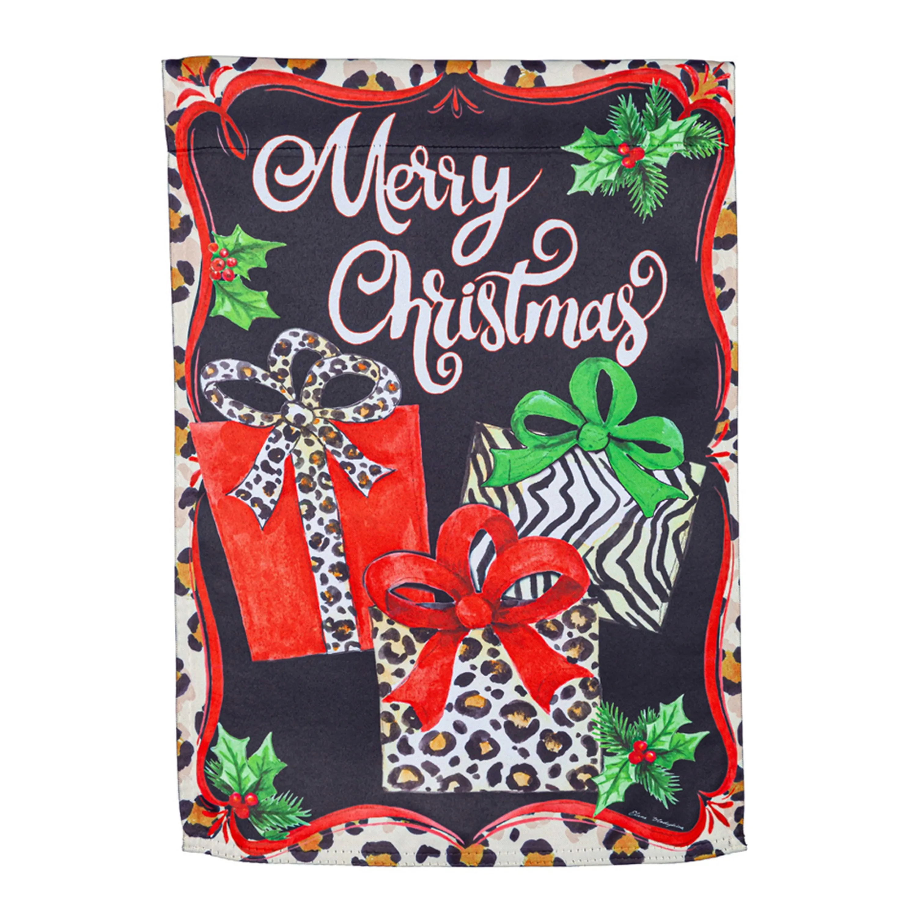 Animal Print Presents Suede House Flag,13s11078