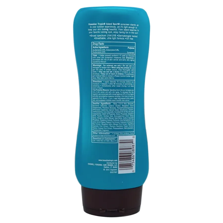 Hawaiian Tropic Island Sport Ultra Light High Performance Sunscreen SPF30 8 oz