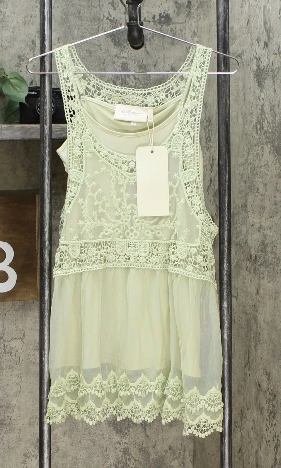 LaBellum by Hillary Scott Women's Lace Layering Tank Top