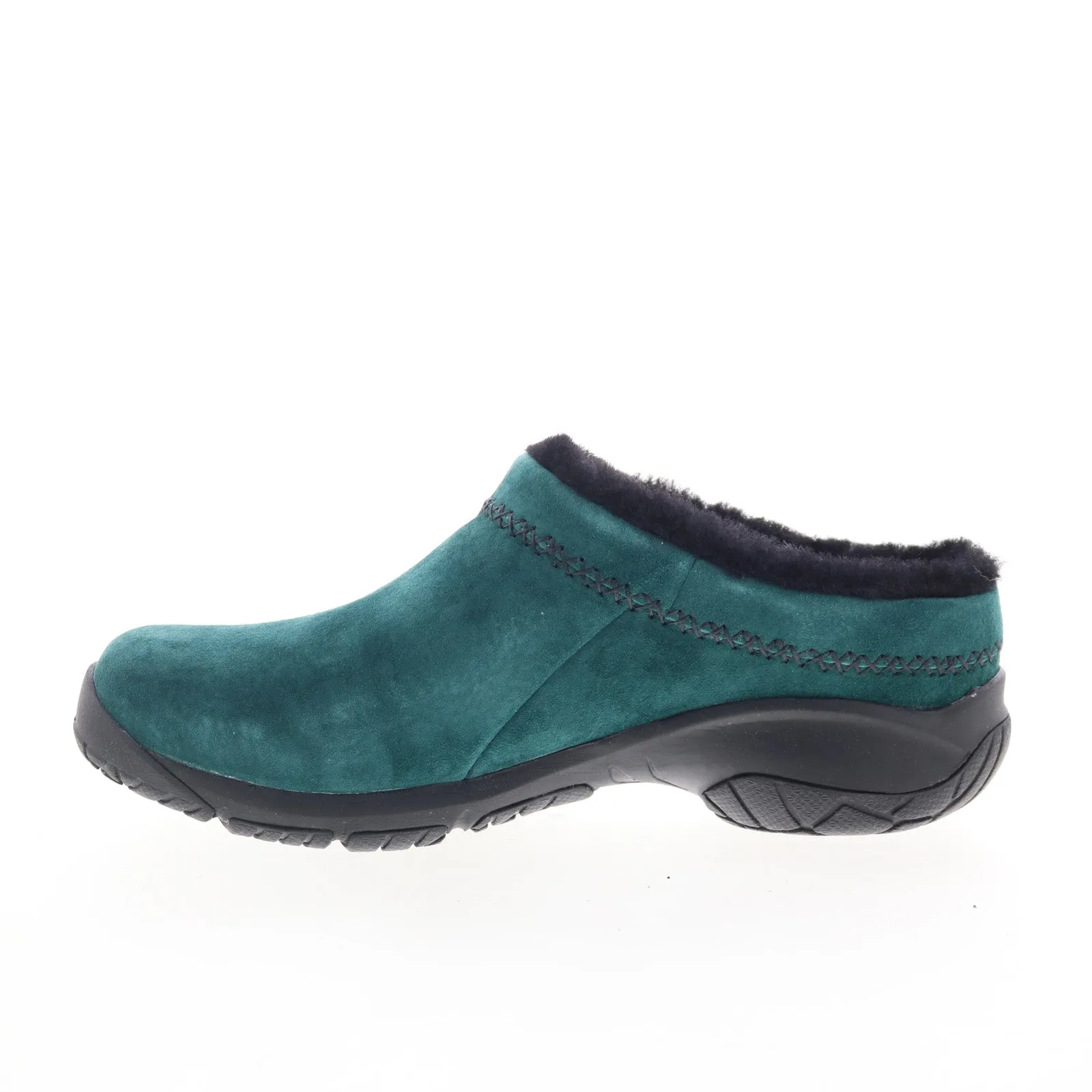 Merrell Encore Ice 4 J004874 Womens Green Suede Slip On Clog Flats Shoes