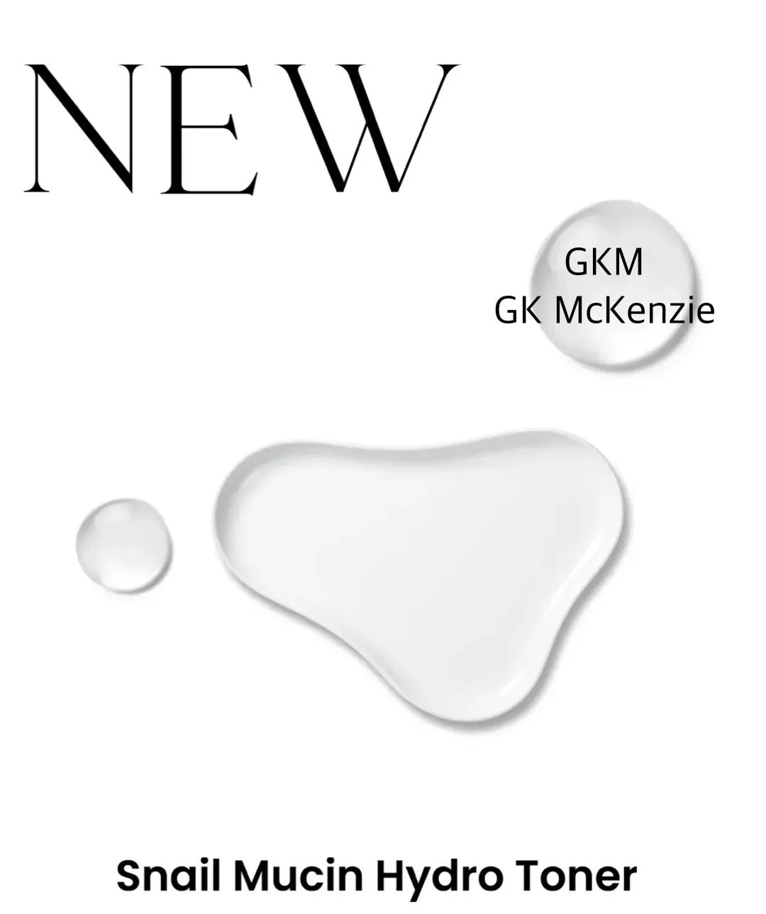 New GKM-GK McKenzie 96% Snail Mucin - Hydro Toner 3.38 FL OZ | 100 ML