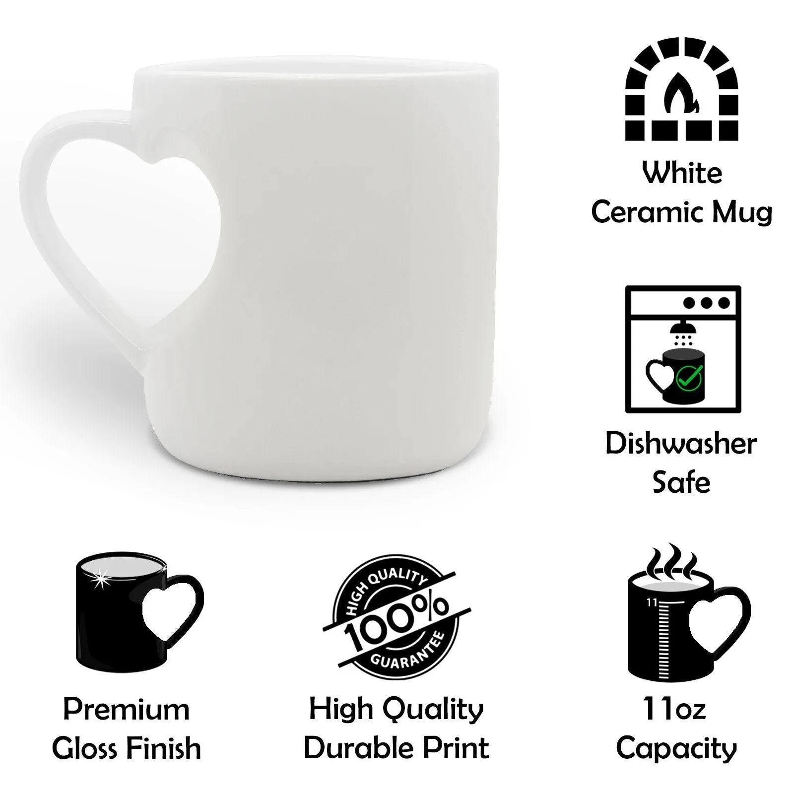 Personalised Mug with Stylish Text and White Flower Lamb & Green Striped Wellies