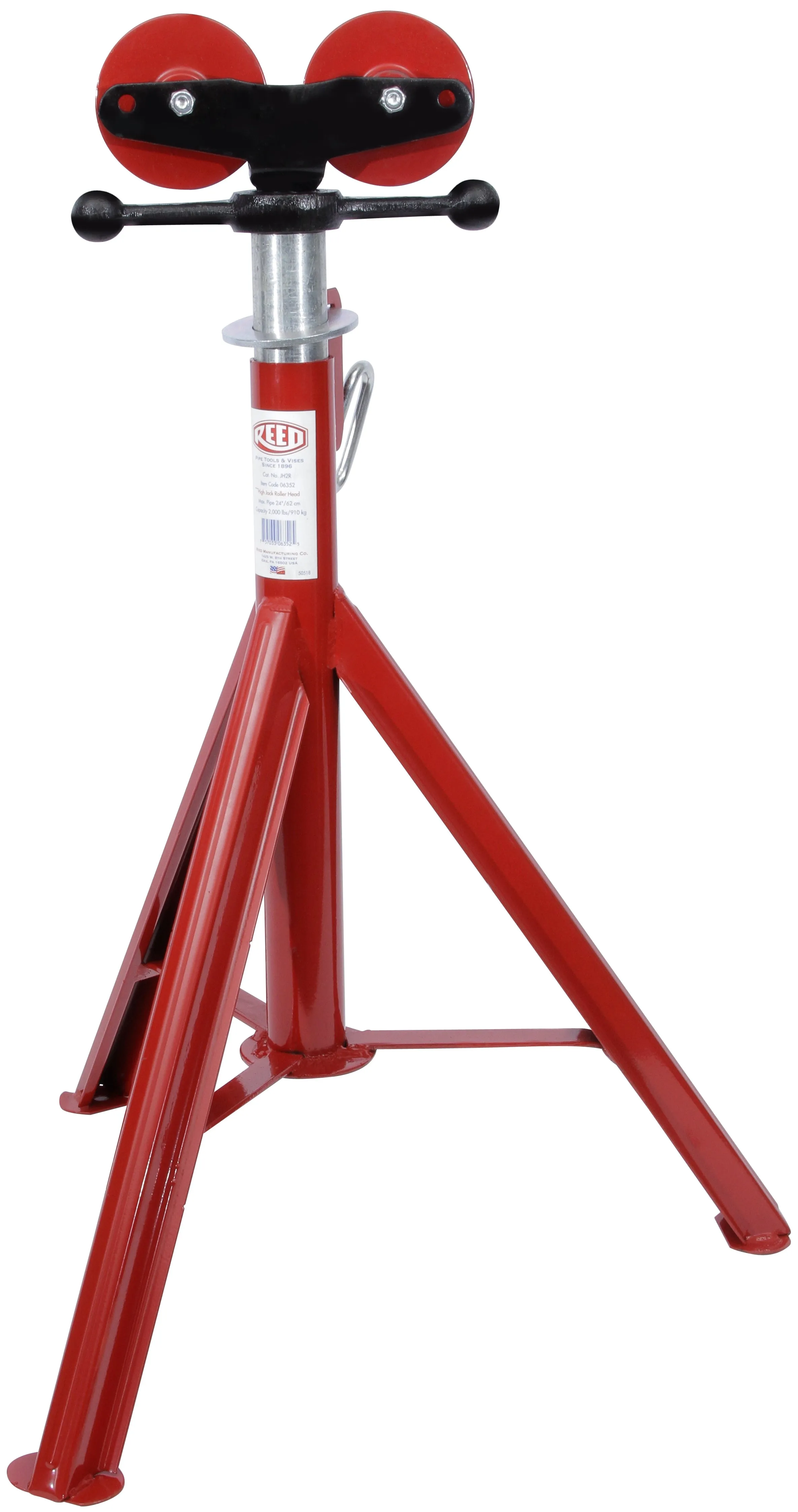 REED JH2R Roller Head High Jack Pipe Stand