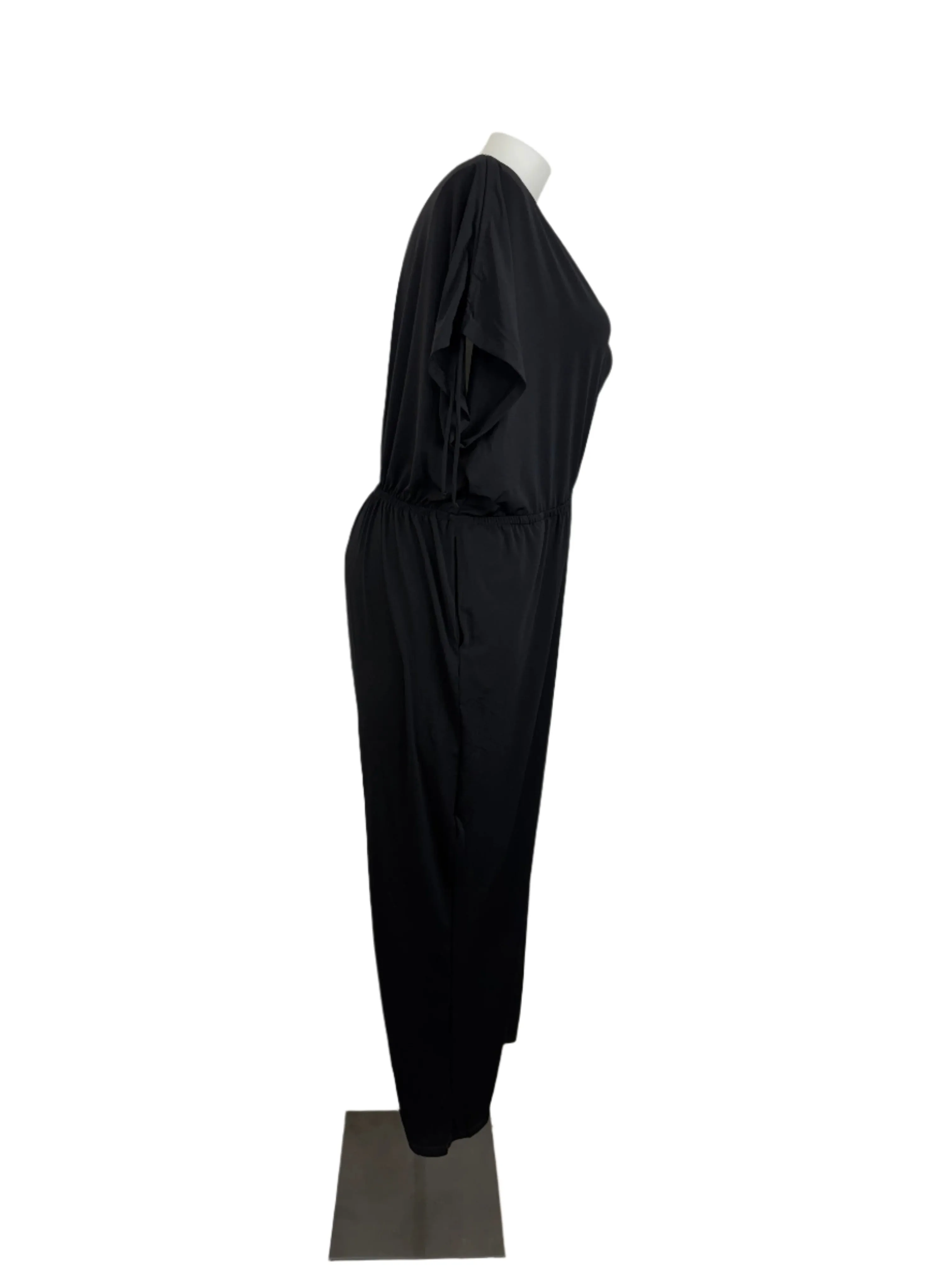 Sara Black Knit Stretch Jumpsuit Size 22 Brand New