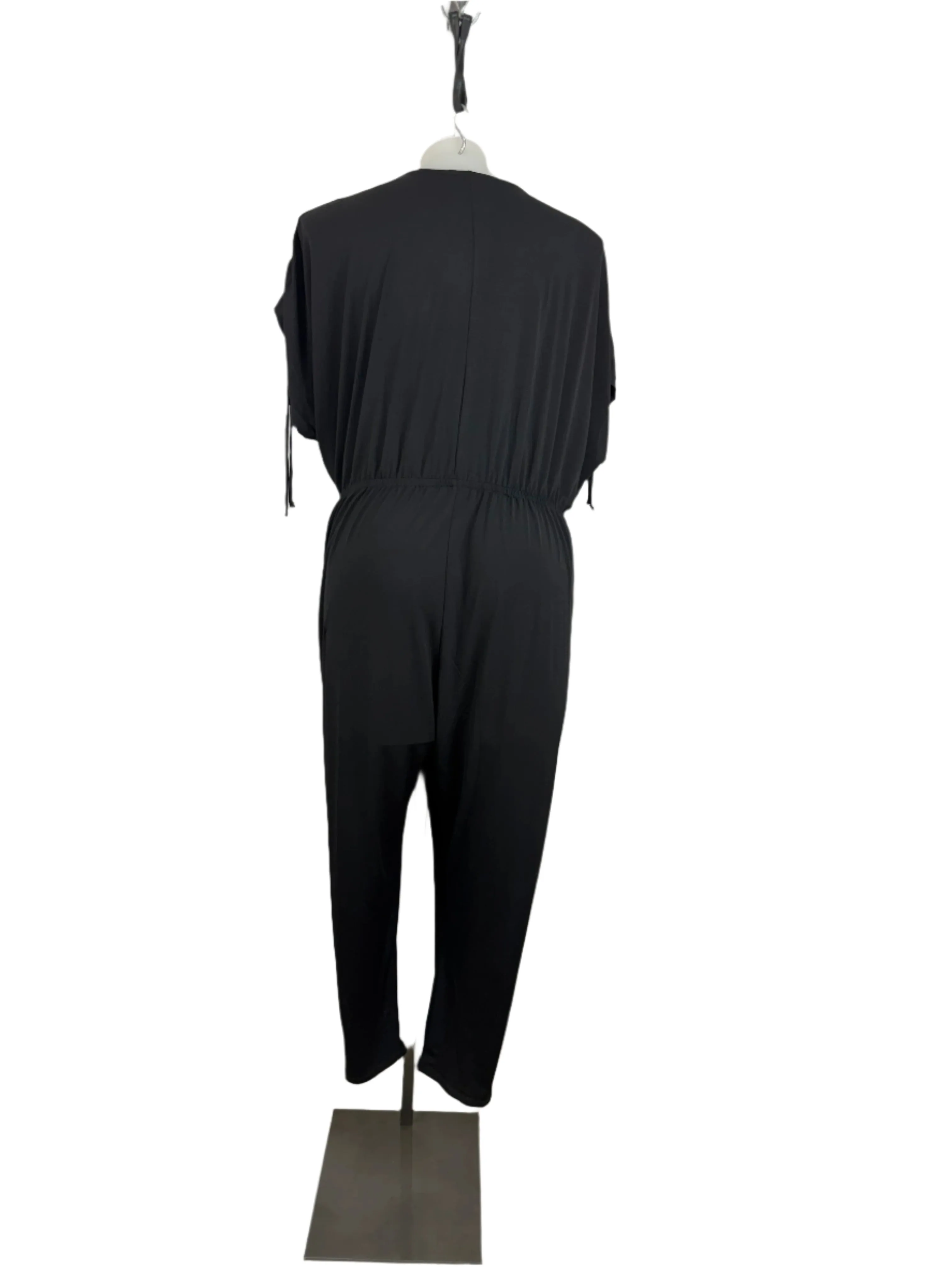 Sara Black Knit Stretch Jumpsuit Size 22 Brand New