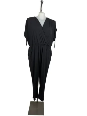 Sara Black Knit Stretch Jumpsuit Size 22 Brand New