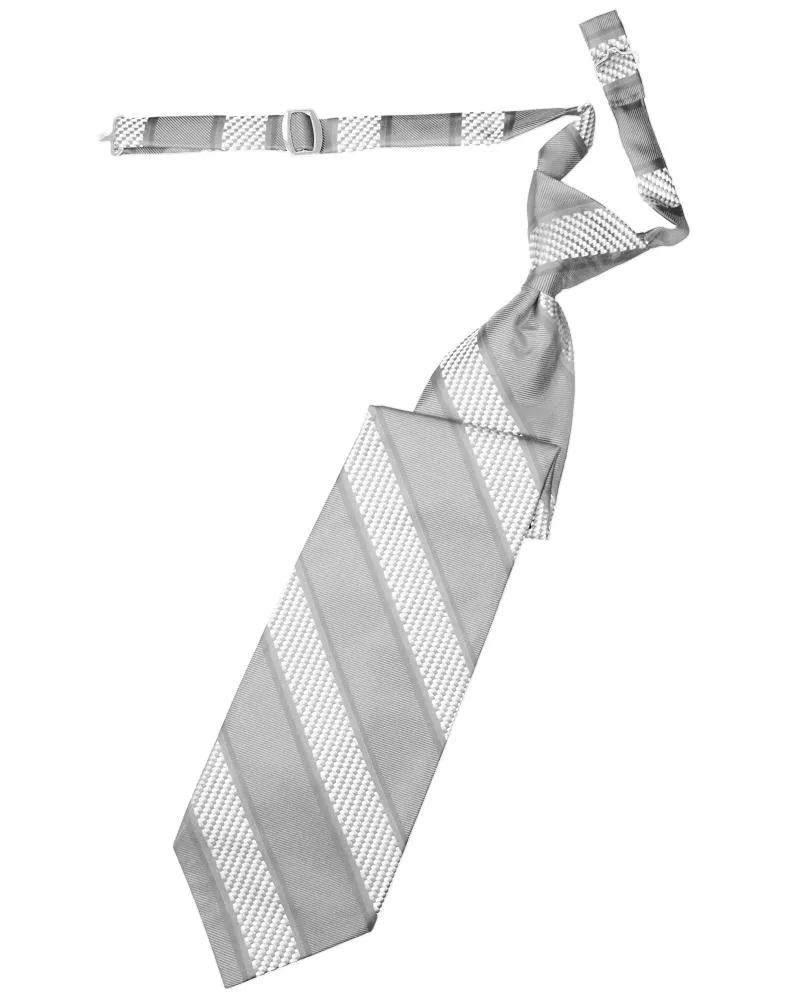 Silver Venetian Stripe Necktie
