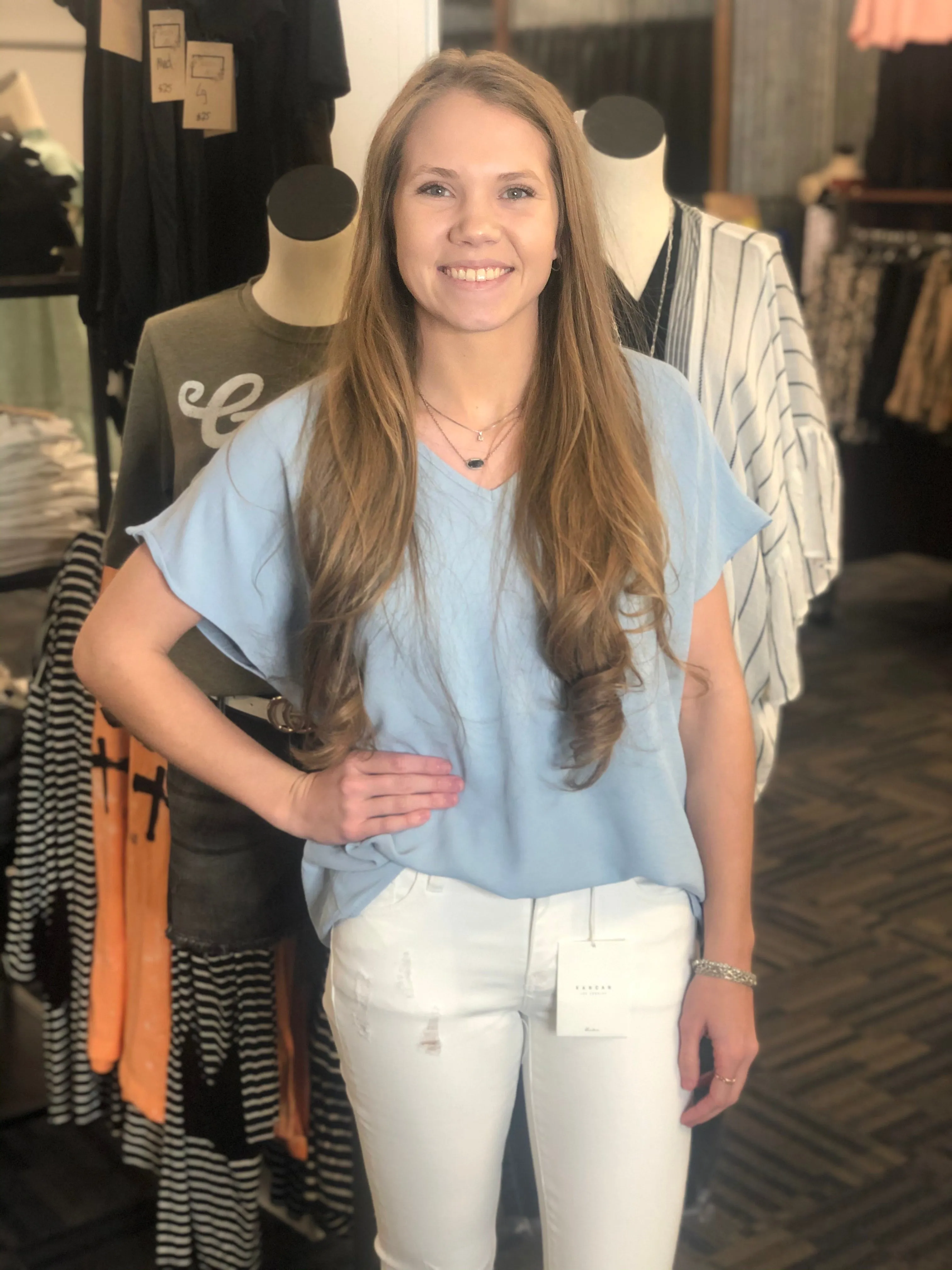 Skylar V-Neck Top with pocket
