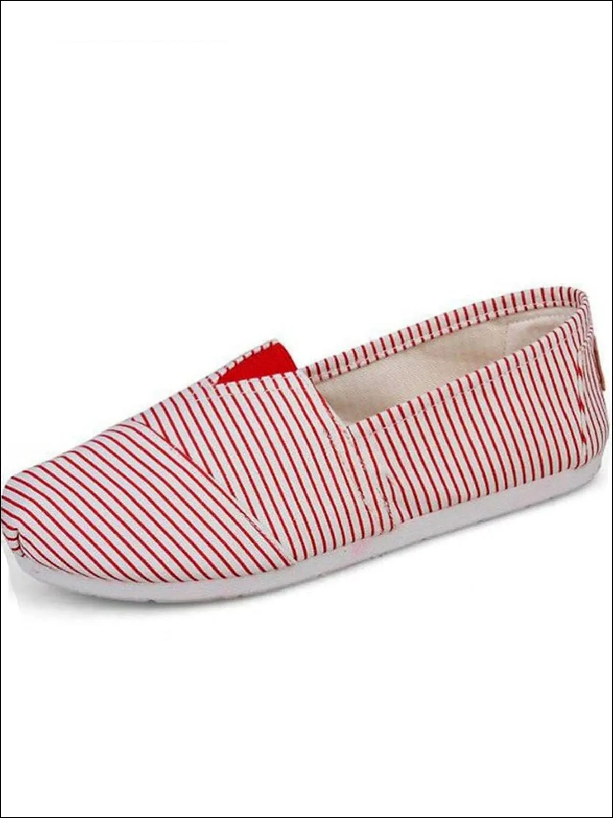 Women's Fashion Striped Canvas Shoes By Liv and Mia