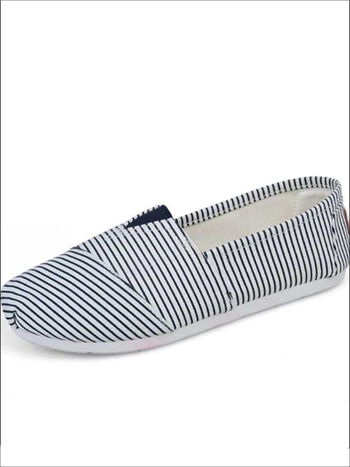 Women's Fashion Striped Canvas Shoes By Liv and Mia