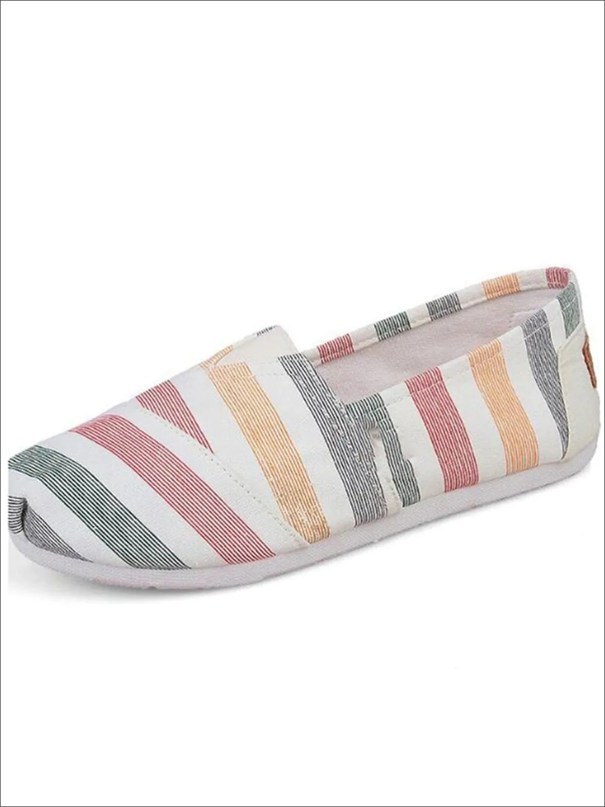 Women's Fashion Striped Canvas Shoes By Liv and Mia