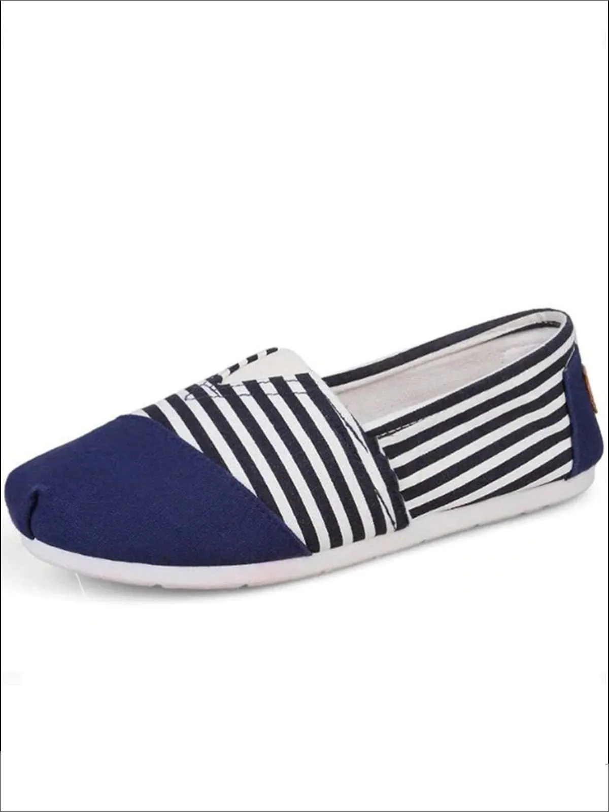 Women's Fashion Striped Canvas Shoes By Liv and Mia